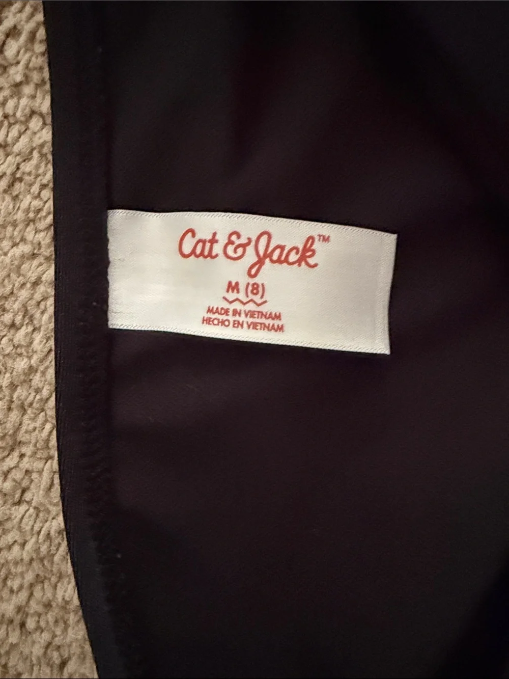 Cat & Jack Black Two-Piece Swim Set with Multicolor Dot Accents